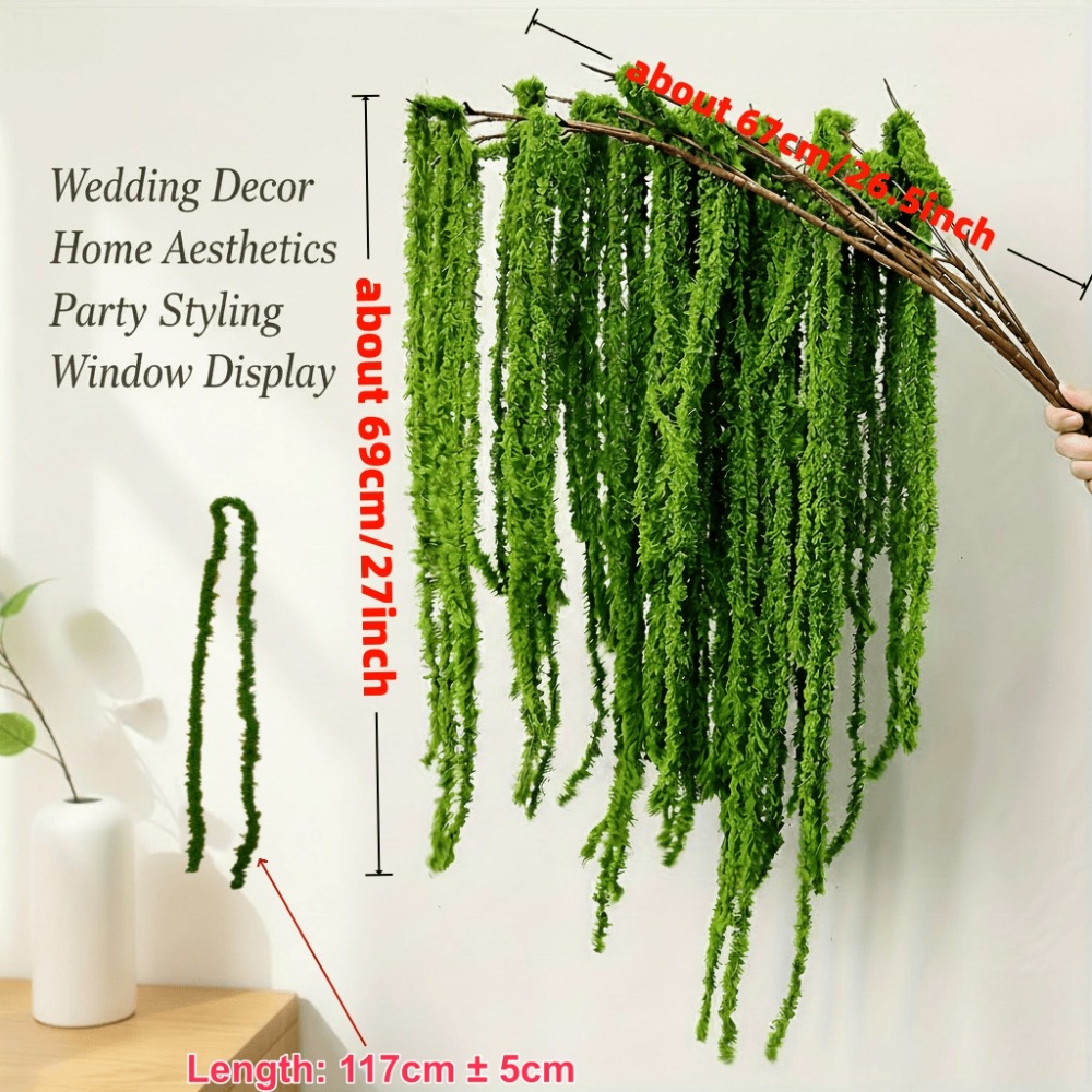 4 Piece Set Artificial Amarant - Preserved Moss Sheet 评论和价格