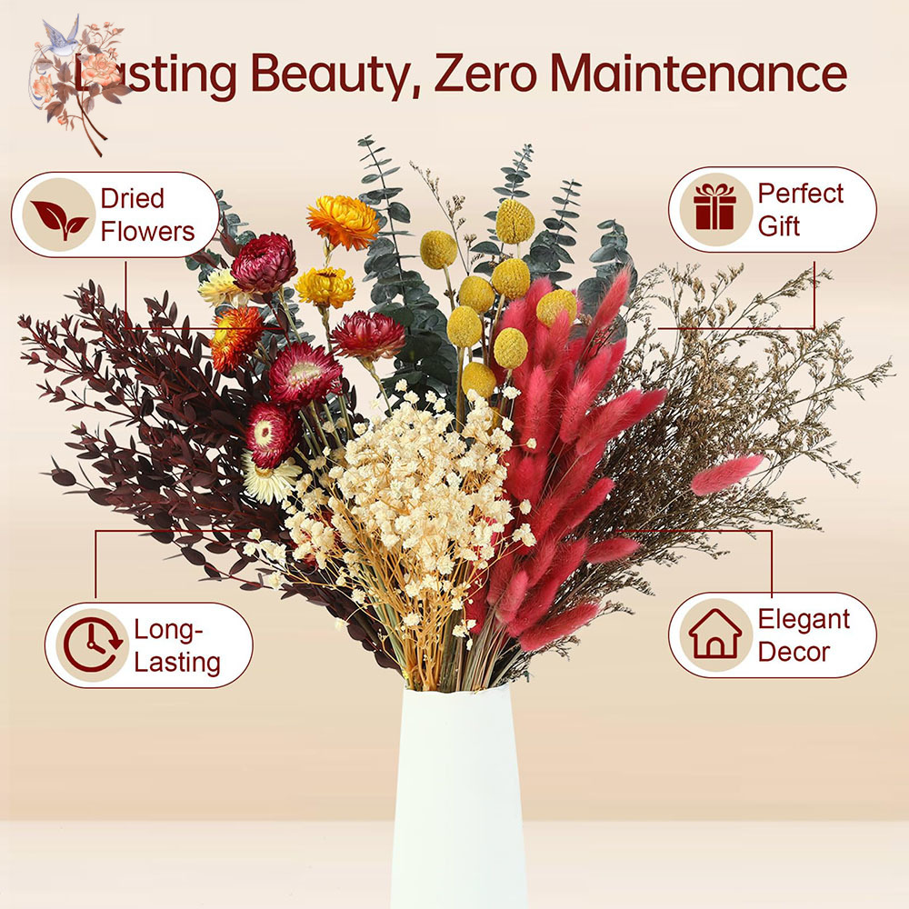 Dried Flowers Bulk Set 7 Kinds - Florist Supply Bulk 评论和价格