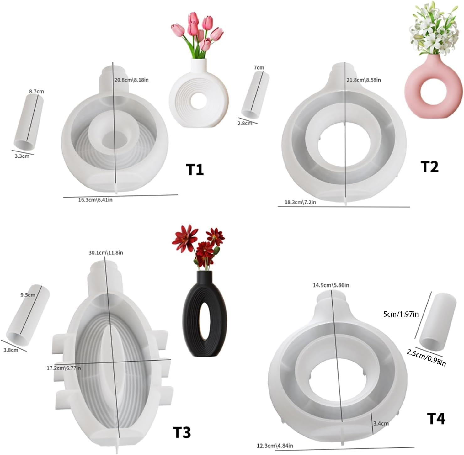 Silicone Mold for Vases Resin  - Florist Supply Vases 评论和价格
