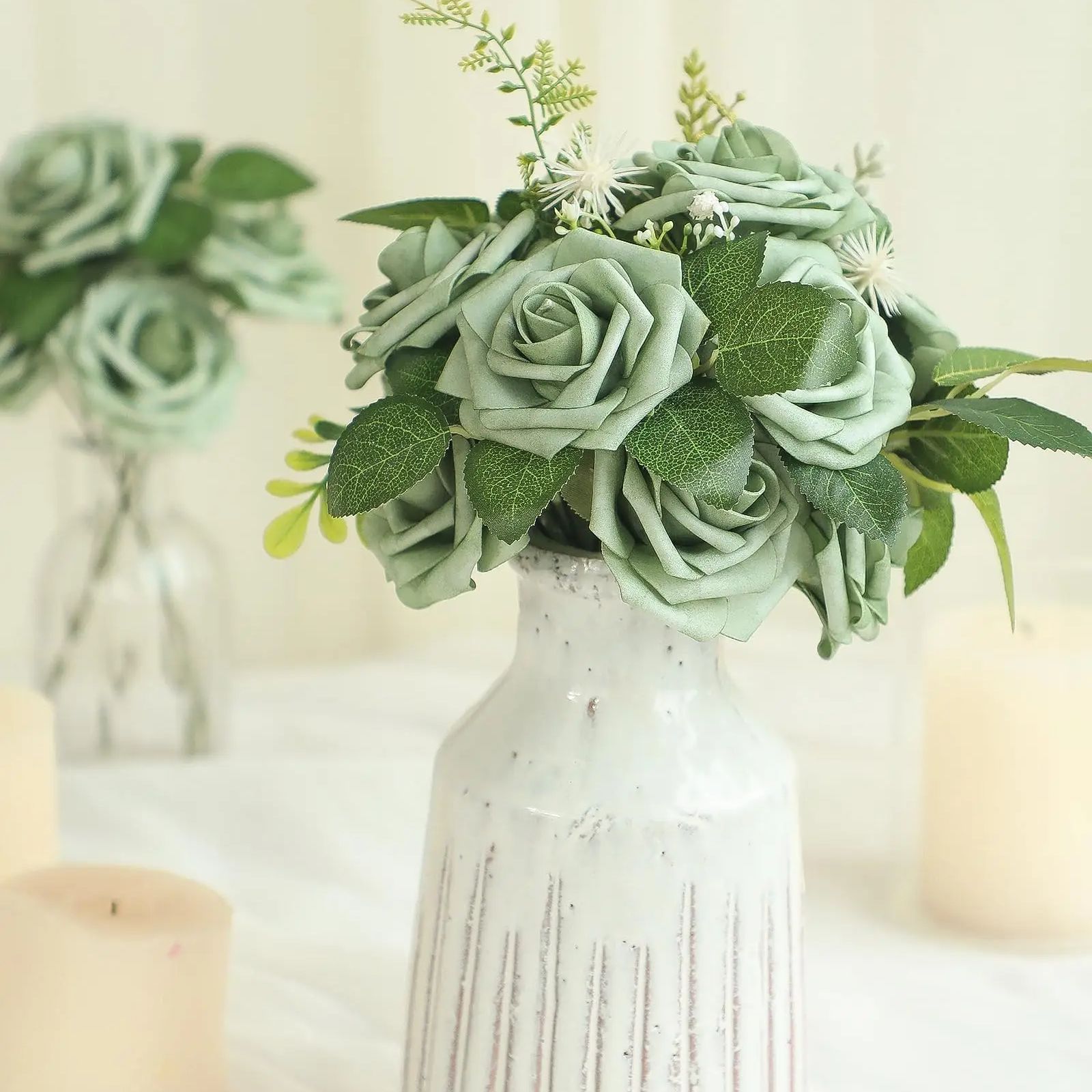 Artificial Flowers 25pcs Real  - Florist Supply Bulk 评论和价格