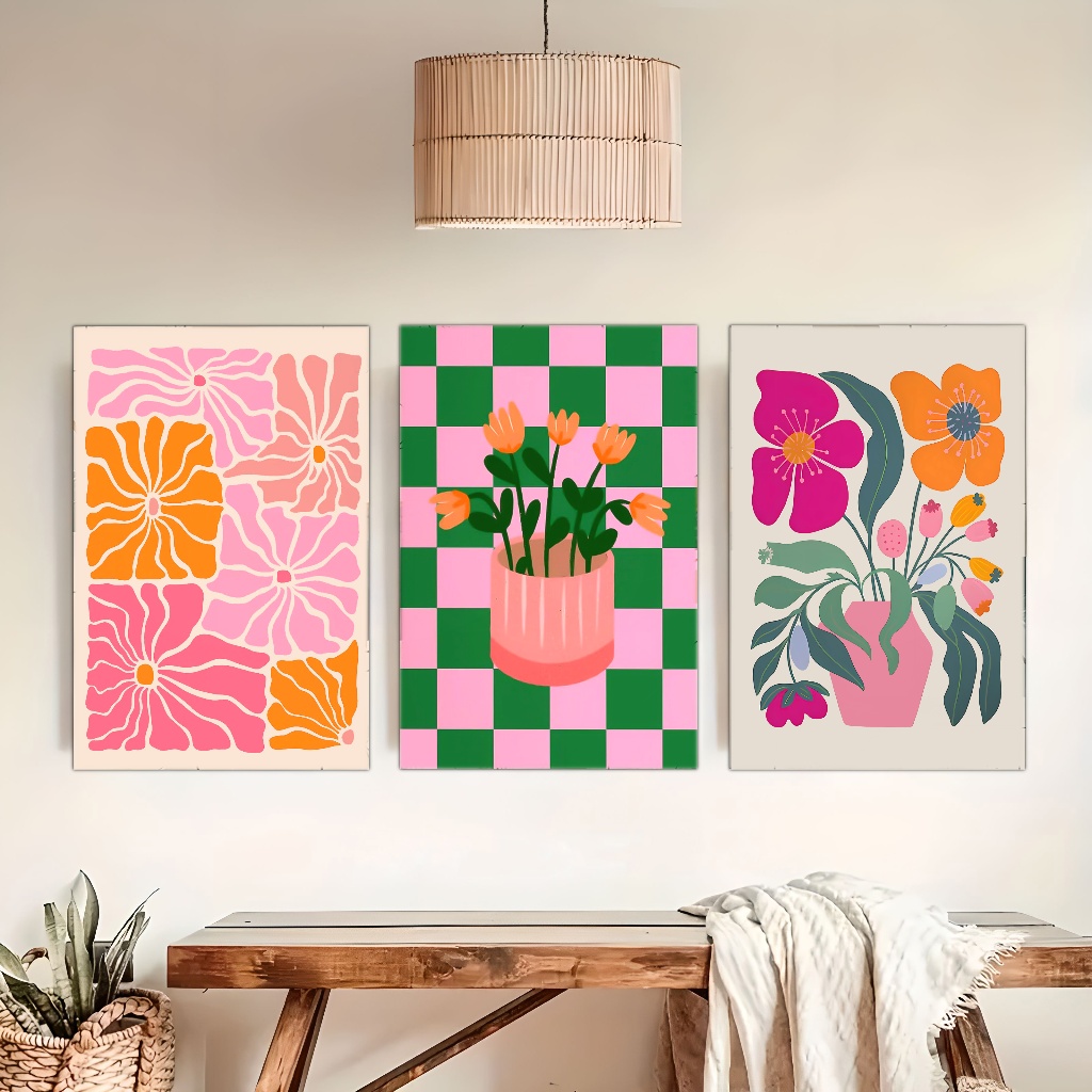 Vibrant Flowers and Vases Canv - Florist Supply Vases 评论和价格
