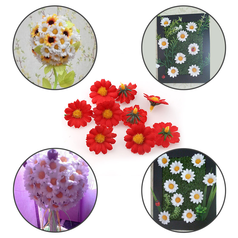 100PC/lot 2.5cm Mini Daisy Dec - Florist Supply Bulk 评论和价格