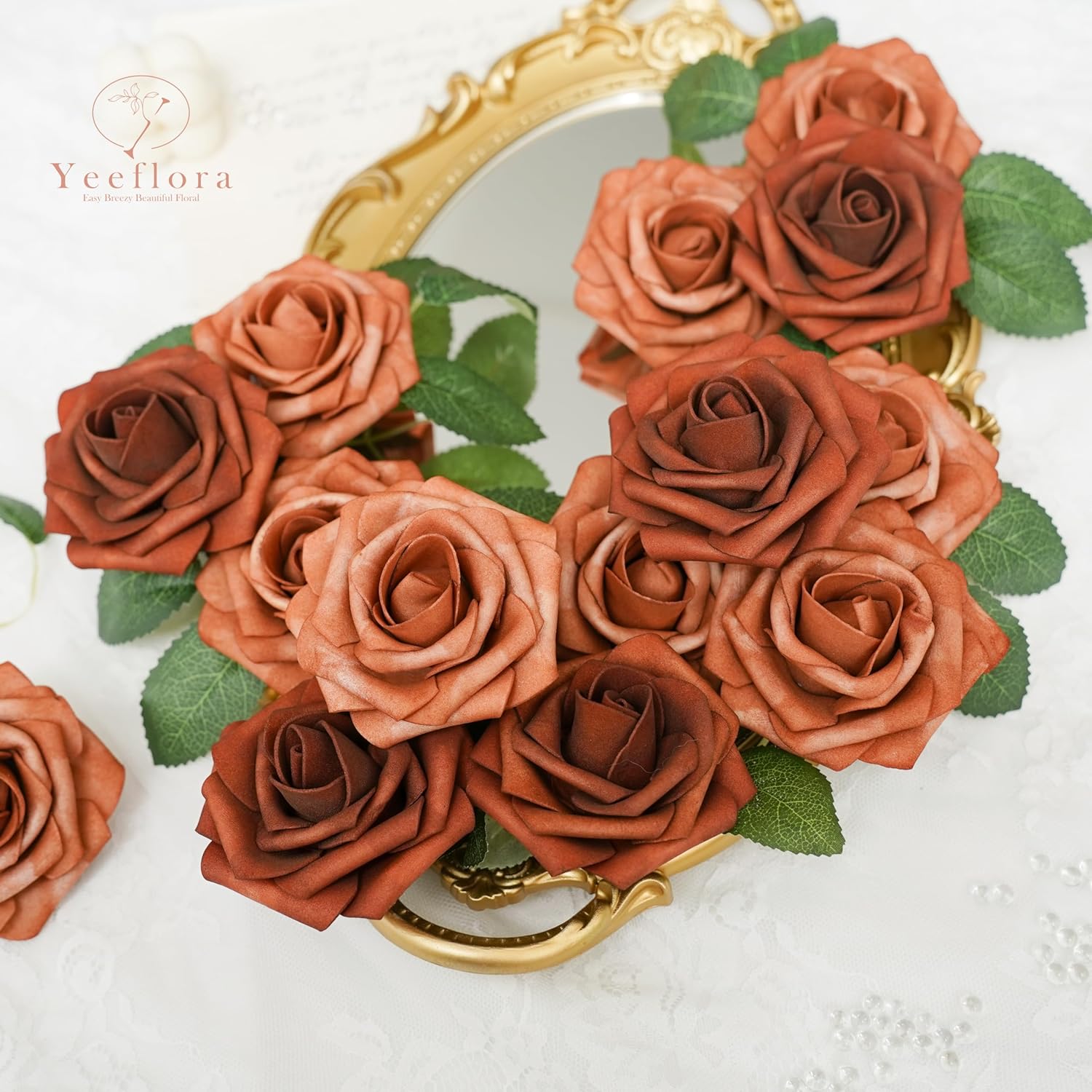 25pcs Artificial Rose for DIY  - Florist Supply Bulk 评论和价格