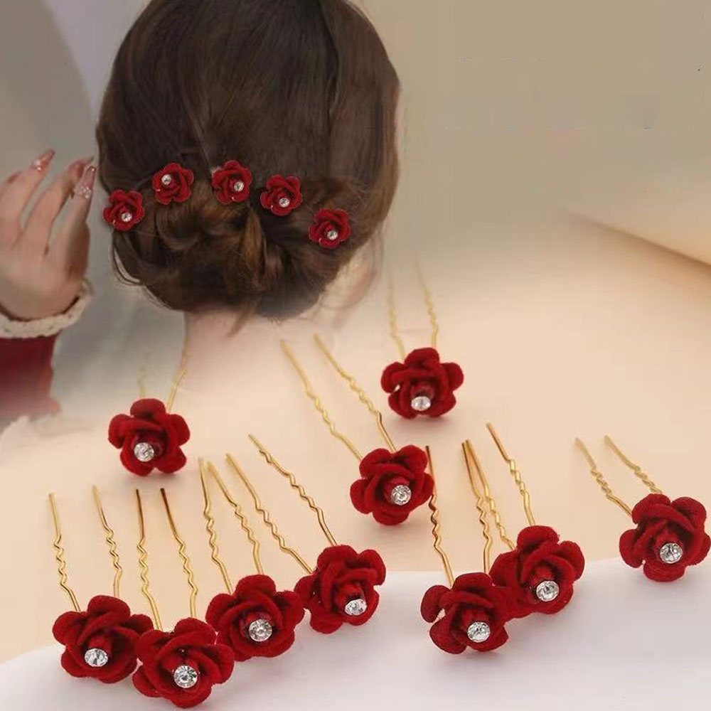 10Pcs Rose Hair Accessories We - Supply Florist 评论和价格