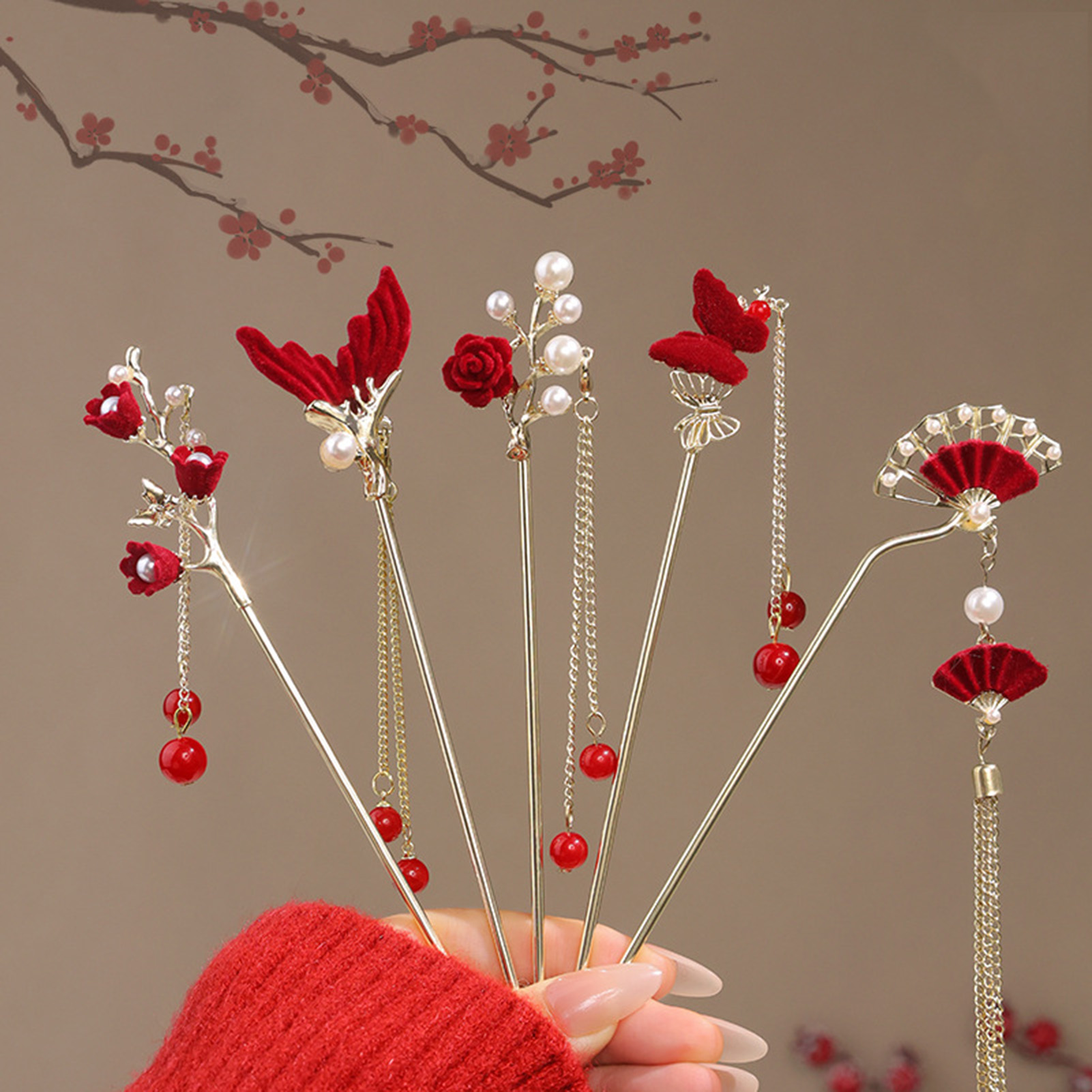 Chinese Style Rose Flower Hair - Supply Florist 评论和价格