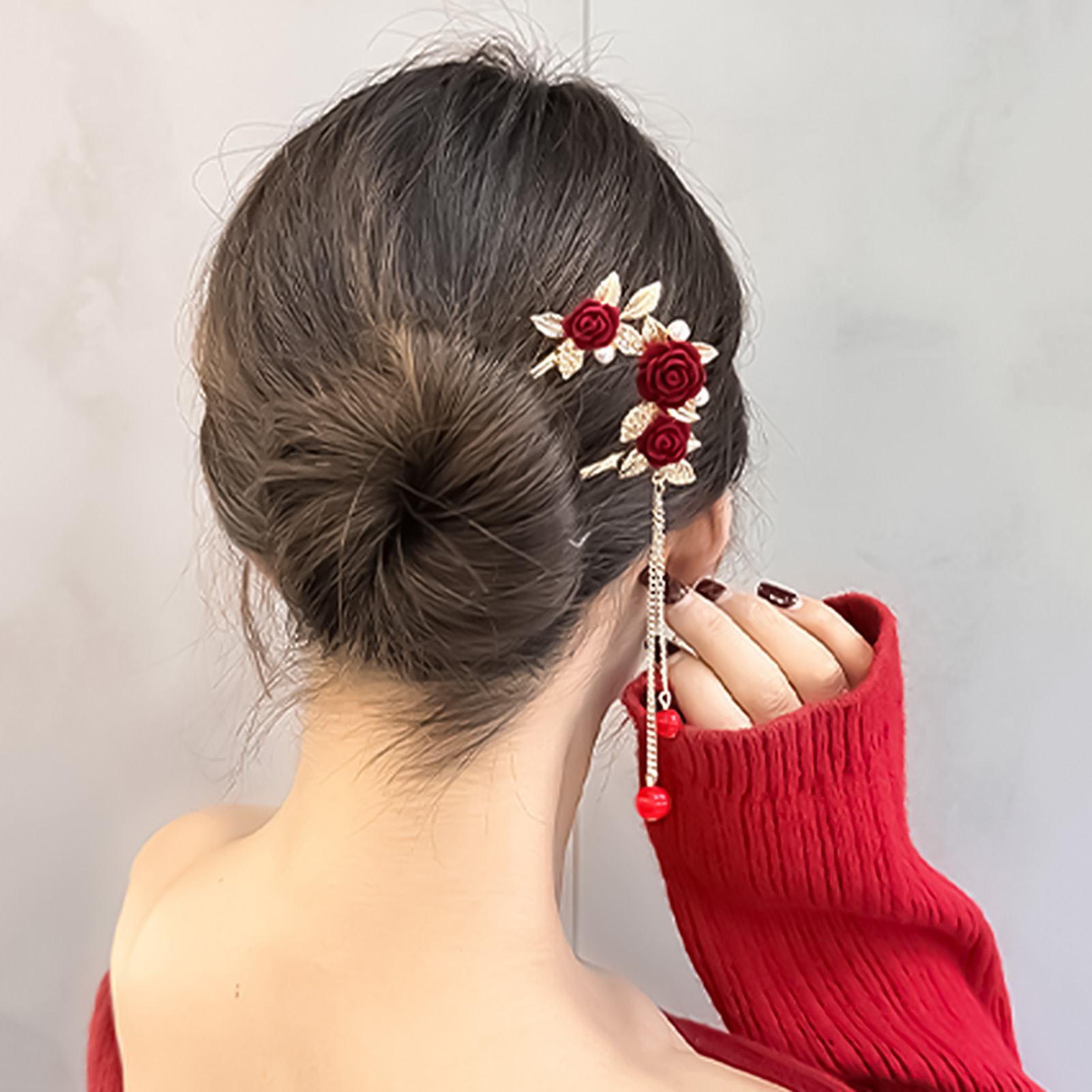 Chinese Style Rose Flower Hair - Supply Florist 评论和价格