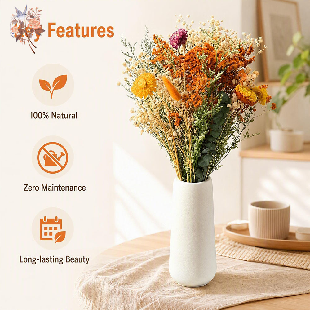 Autumn Dried Flowers Bouquet N - Eucalyptus Preserved 评论和价格