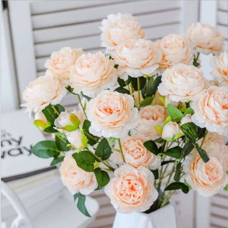 5/10pcs Long Stem Artificial R - Florist Supply Bulk 评论和价格