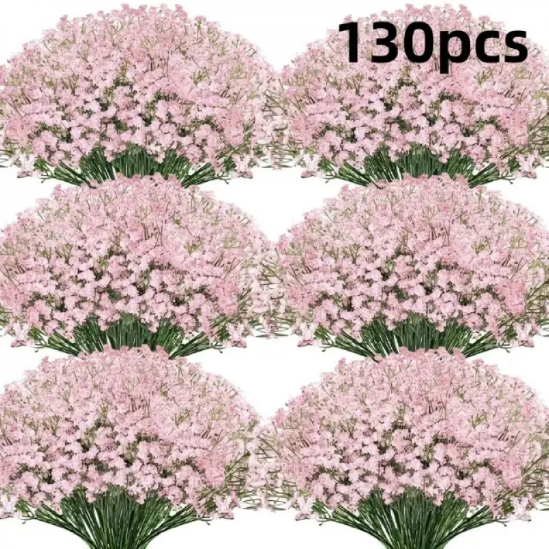 130-Stem Pink Gypsophila Artif - Florist Supply Bulk 评论和价格