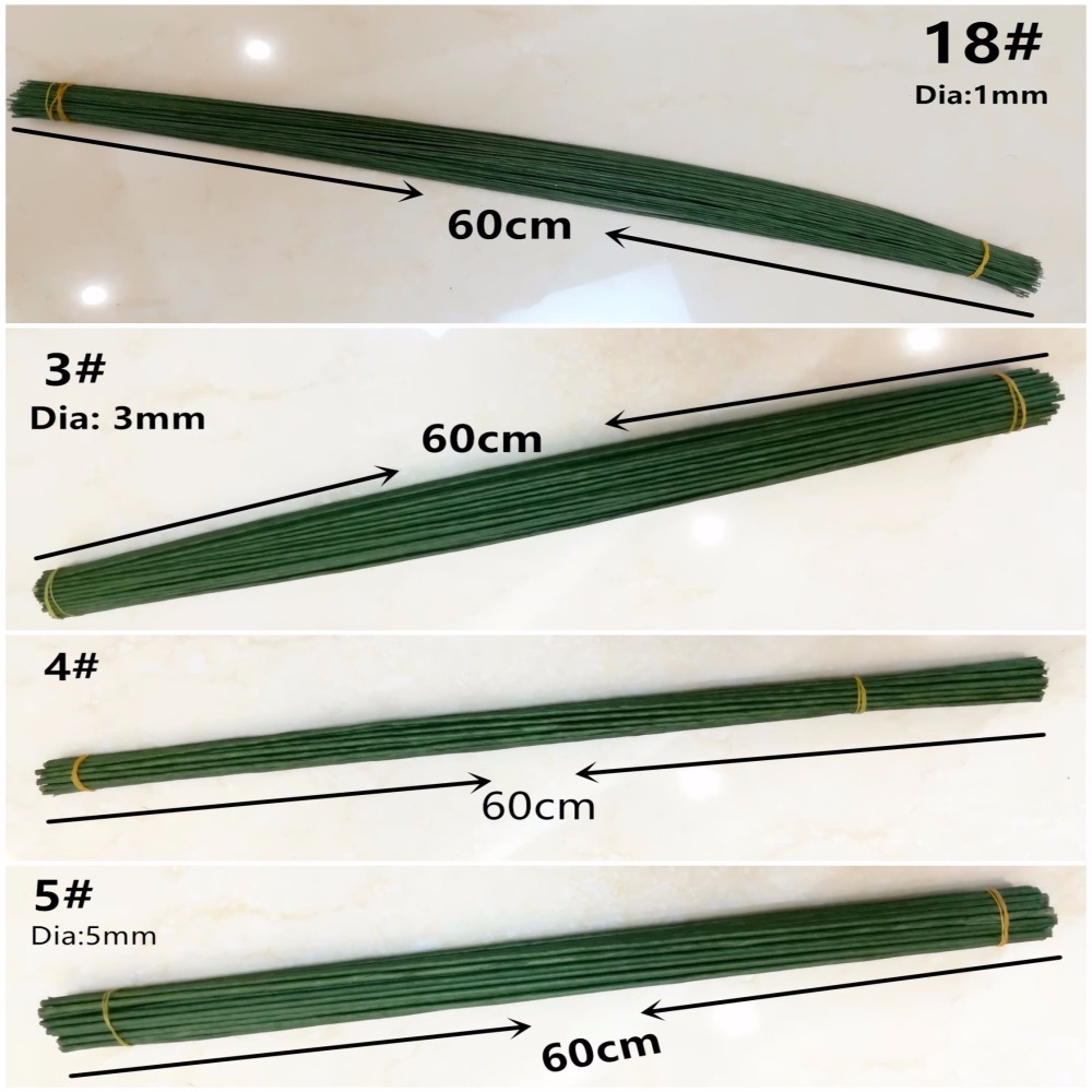 1mm 2/3/4/5mm 40/60cm Dark Gre - Florist Supply Bulk 评论和价格