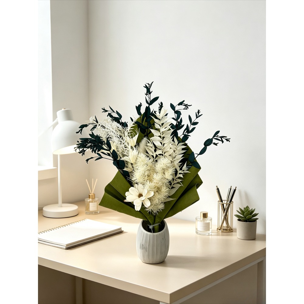 Preserved Dried Flower Bouquet - Eucalyptus Preserved 评论和价格